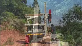 Pile driver suitable for mountain area guardrail post install