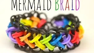 Как сплести косу русалки из резинок Rainbow Loom