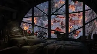 Snowy Secret Village | Dark Academia Piano & Winter Atmosphere for Deep Study & Peaceful Sleep