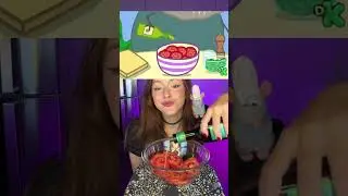CARTOON FOODS - Peppa Salad | Marcella Nery #recipes #peppa #simplerecipes #peppapig