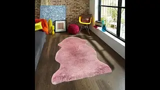 Super Soft  Fluffy Shaggy Faux Rabbit Fur Carpets and Rugs|  Area Rug Non-Slip for Living Room