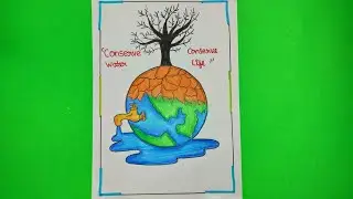 How to draw save water poster /save water save earth drawing/save water poster/pani bachao drawing