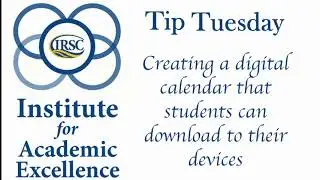 Tip Tuesday   Digital Calendar