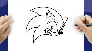 Hur man ritar Sonic Knuckles-ansikte - steg f&ouml;r steg