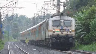 ALUVA WELCOMING | Kochuveli - Yesvantpur AC Sf Express 22678+KJM WAP7 POWERING | INDIAN RAILWAYS