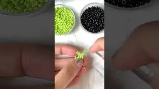 Tutorial f&uuml;r einen diy Frosch aus Saatperlen💚 #beadingtutorial #beadweaving #beadwork #frog #diy