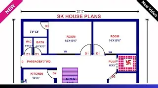 Lastest House Design with Modern Layout 38 By 46 / 194 SQYds Map / 1748 Sqft / 162 Sqm (S NO 1954)