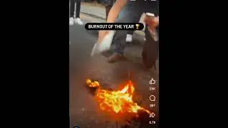 Burn out crazy Corvette