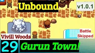 Pokemon Unbound Part 29 Exploring Gurun Town & Vivill Woods | GBA Rom Hack