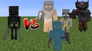The Wither Skeleton Vs Salmon'e Genesis Bosses - Minecraft Mob Battle