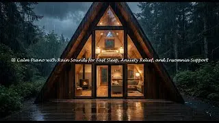Long Healing Sleep Music with Rain and Soft Piano 🌌 #JrZ