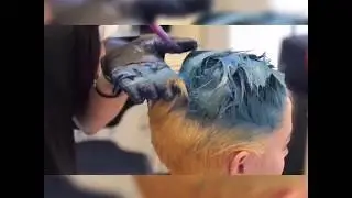 Процесс окрашивания в яркий цвет! Bright hair coloring! Cалон красоты La Familia salon в Броварах