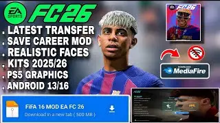 ВЫ НЕ МОЖЕТЕ ПОВЕРИТЬ, ЧТО ЭТО НА ANDROID! МОД FIFA 16 EA FC 26 Android Offline | Карьерный мод +...