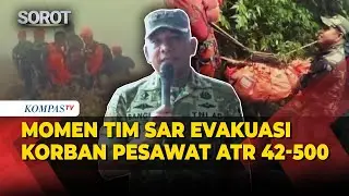Momen Tim SAR Evakuasi 1 Jenazah Korban Pesawat ATR 42-500 dari Puncak Bulusaraung