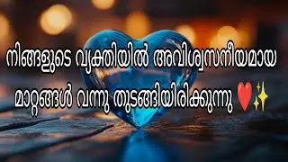 നിങ്ങളുടെ വ്യക്തിയിൽ അവിശ്വസനീയമായ മാറ്റങ്ങൾ വന്നു തുടങ്ങിയിരിക്കുന്നു ❤️✨