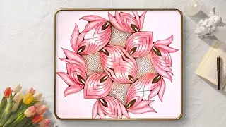 Pattern 1070|Zentangle art|Doodle art|Zentangle|Zendoodle|Zentangle pattern|Zentangle tutorial 