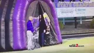 Firefighters Escort Girl Whose Father Died of Cancer