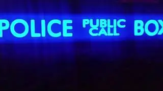 Flashing Police Box Public call sign & Sound Activated built by #Hubcapjohn