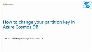 How to change partition keys in Azure Cosmos DB