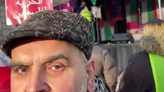 Pro-Palestinian demo march rally from sparkhill park to Birmingham city centre Victoria square