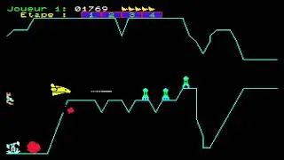 Pulsar II (Thomson MO and TO series). Facile. Score: 3 405 #retrogaming #thomson #gameplay #shmup