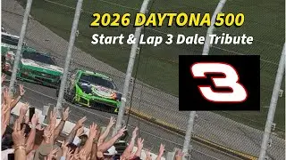 2026 Daytona 500 Start & Lap 3 Dale Earnhardt 25th Tribute #video 