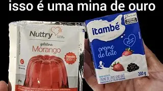📢MORRIA E N&Atilde;O SABIA: &Eacute; s&oacute; juntar GELATINA com LEITE CONDENSADO e n&atilde;o precisa mais gastar no mercado