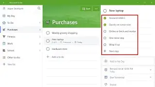 Using Microsoft To-Do's Steps (Subtasks)