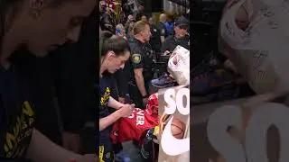 Young Fan Has Precious Reaction to Getting Caitlin Clark's Autograph 😂🥹