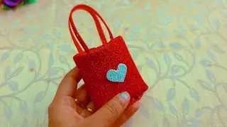 Glitter sheet bag🛍️🛍️/ RAKHI MAKING FOR SCHOOL COMPETITION/ RAKHI KAISE BANAY/handmaderakhi#youtube 