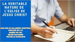 la véritable nature de l'église de Jésus-Christ, pasteur Simeon Jean