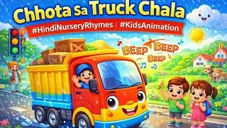 Chhota Sa Truck Chala 🚚 | Hindi Nursery Rhymes for Kids | Truck Cartoon Song | Kids Animation