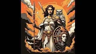Ancient Greek Goddess: Woman in Armor with Owl and Spear #athena #greekmythology