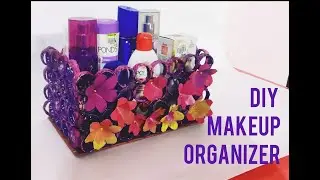 DIY makeup organizer!! DIY desk organizer # Easycraft #diy#handmade#makeuporganizer