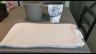 Cleaning Sweat Stains from Purple Pillow Cover! #shorts