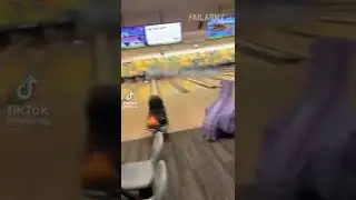 Guy breaks tv at bowling alley😹