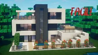 ✅Cómo hacer una casa MODERNA en Minecraft🏡 (FÁCIL Y RÁPIDO) (#4)