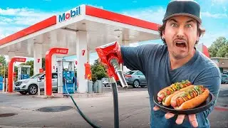 Eating at Gas Station Restaurants For 24 Hours...