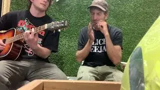 Short Improv jamming with Aaron Jaws Homoki  at Faces Skate shop 