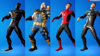 Fortnite Run it Down BTS Emote With Top Marvel Male Skins Thicc 🍑😘😜😂🤣