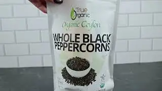 Unboxing + Review: True Organic Whole Ceylon Black Peppercorns (1 lb Bag)