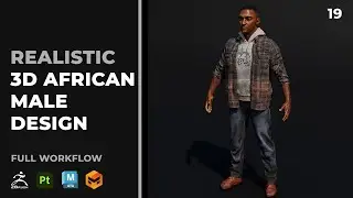 19 ZBRUSH CHARACTER FACE TEXTURINGXYZ SKIN PORES 02 REALISTIC  3D AFRICAN MALE