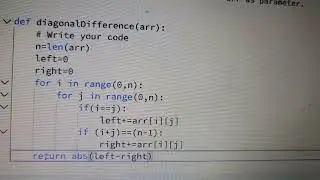python diagonal difference program