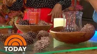 Pine Cone Centerpiece, Toilet Paper Pumpkins: Fall D&eacute;cor Hacks To DIY | TODAY
