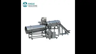 Corn puffs snack Double single drum flavoring coating seasoning machine from jinan eagle
