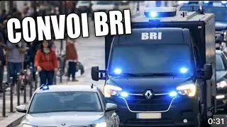 Impressionnant convoi de l&rsquo;ANTIGANG (BRI) en urgence &agrave; Paris