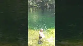 Exploring Poe Springs Alachua husband swimming in extreme cold water florida parks STATE PARKS