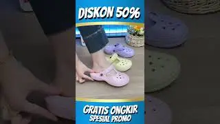 Luna &ndash; Sandal Cantik Variasi Gambar Bunga bolong-bolong #murah #belanja  #belanjamurah #lunasandal