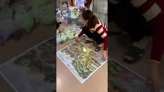 A lesson in making Gemstone Paintings in Luc Yen, Vietnam