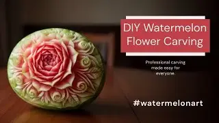 Watermelon Flower Carving Tutorial 🔪🍉🌸